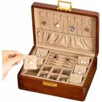 Petit coffret cadeau de bijoux en bois mignon bon marché Boîtes de rangement Couleur personnalisée Vente en gros Boîte d'emballage de bijoux en bois de l'Inde