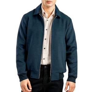 Textured Striped Bomber Jacket <b>Men</b> Navy <b>Blue</b> Baseball Style Varsity Jacket Custom Design Streetwear Fashion Casual Flight Coat - Product Image 4