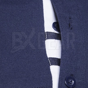 Camiseta Polo de manga corta transpirable para hombres con ajuste moderno, ideal para eventos casuales y moda diaria - Product Image 5