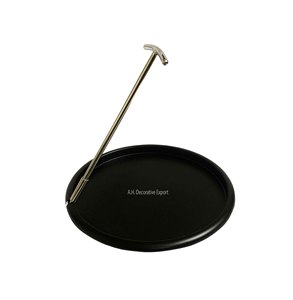 Bandeja de servicio de equilibrio de Metal de acero inoxidable de nuevo diseño hecha a mano con mango elegante para café, té, servicio, restaurantes, hoteles - Product Image 5