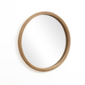 Cadre rond en bambou Accent miroir mural pour l'utilisation de la vanité - Product Image 6