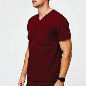Uniformes hospitaliers d'été Vente en gros de blouses médicales pour hommes Couleur verte Personnel hospitalier Gommages de luxe pour unisexe OEM Hommes Infirmières - Product Image 3