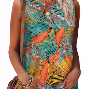 Impression personnalisée Débardeur de fitness Débardeur Débardeurs imprimés en gros pour les femmes Fourniture en gros grande taille, coton/fibre de bambou - Product Image 2