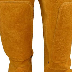 Chaussures de sécurité pour soudeur en cuir de vachette longues guêtres résistantes au feu Anti-coupure Anti-chaleur Niveau D Protection Protection des jambes de soudage Protection - Product Image 2