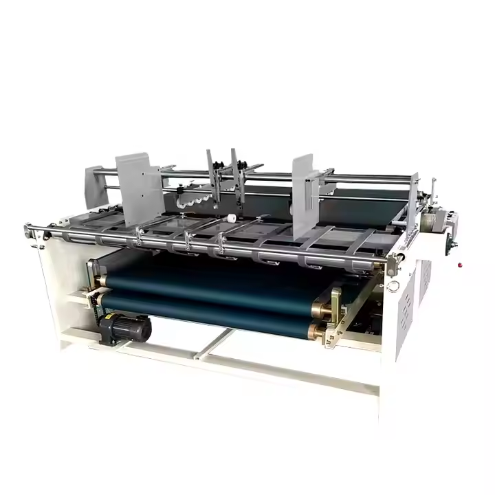 Carton Fold Glue Machine Semi-Automatic Gluing Pressing Machine Double Sheets Carton Gluing Machine