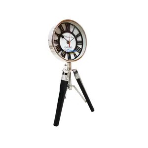 영국 스타일 시계 프로젝터 레트로 모델 코너 조각 시계 삼각대 스탠드 홈 오피스 장식 시계