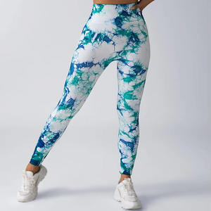 Mallas de yoga clásicas transpirables de cintura alta para mujer pantalones de gimnasio impresos con logotipo personalizado con bolsillo - Product Image 4