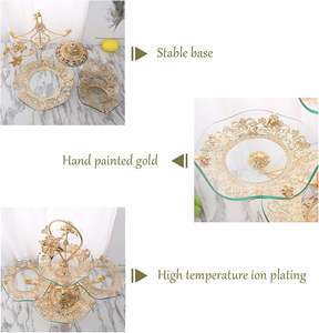 Bandeja de Servir Metálica Ecológica, Duradera y de Grado Alimenticio, Elegante Soporte para Servir, para Uso en el Hogar, Celebraciones y Eventos Especiales - Product Image 6