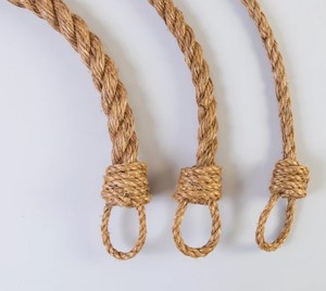 Handmade Creations Rope Curtain <b>Tiebacks</b> Hold-backs Nautical Decor Christmas Decor Industrial Decor Natural Rope - Product Image 2