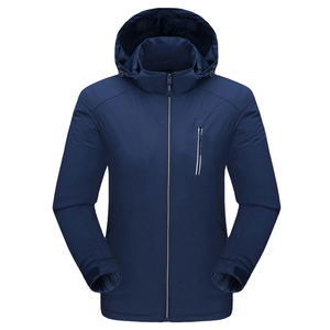 Veste coupe-vent en toile imperméable à col montant pour hommes, pour le printemps, les sports de plein air, l'escalade, la pêche et la randonnée. - Product Image 1