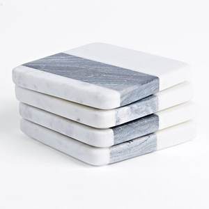 Black Marble <b>Coasters</b> with <b>Drink</b> <b>Coaster</b> Set for Dining Bar Restaurants Events for customized size hot selling - Product Image 6