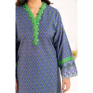 Conjunto de traje Khaddar estampado de 3 piezas para mujer con dupatta K-52084 - Product Image 4