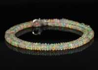 Collier en argent 925 avec opale éthiopienne de qualité supérieure, perles magnifiques, éclat arc-en-ciel, certifié GIA, plaqué or pour un luxe inégalé