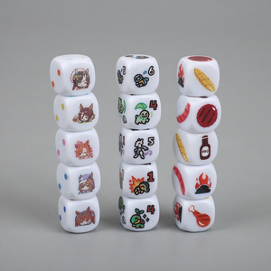 หนังสือลูกเต๋าสีขาวสำหรับสอนเกมบนโต๊ะส่วนตัวอุปกรณ์ประกอบฉากการพิมพ์หกด้านแบบทำมือ - Product Image 3