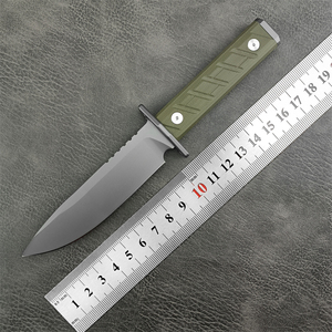 Venta al por mayor pedidos a granel personalizados OEM ODM servicio cuchillo de caza de acero Camping supervivencia cuchillo de hoja fija con Funda de cuero - Product Image 2