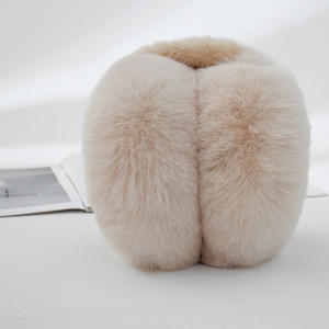 Top Quality <b>Women</b> Winter Adjust Faux Rabbit Fur <b>Earmuffs</b> Elegant Ladies Warmers Wool Comfort Plush Ear Muff - Product Image 1