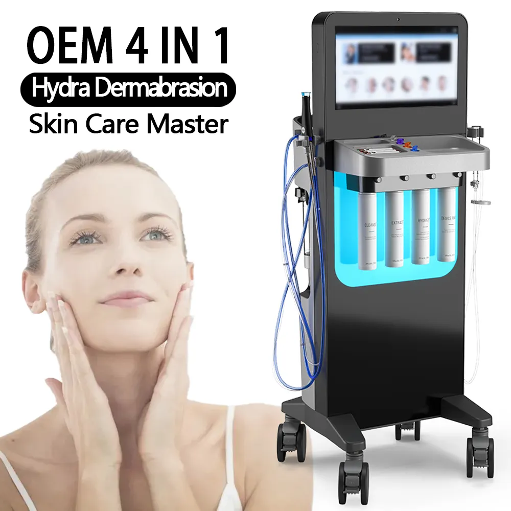 2024 plus récent 4 en 1 Hydra Microdermabrasion Machine faciale Aqua Peel 4 En 1 Hydro Face Machine faciale