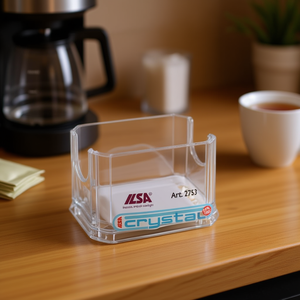 Portasacchetti Singolo per Zucchero e Tè Ilsa 8x5.5 cm in Acrilico Alimentare Resistente alle Temperature fino a +70°C - Strumento Specializzato - Product Image 3