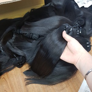PRECIO DE FÁBRICA SOLO DONANTE HUESO RECTO SUPER DOBLE NEGRO NATURAL PARA HACER PELUCAS EXTENSIONES DE CABELLO HUMANO VIETNAMÉS - Product Image 5