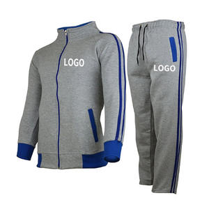 Top qualité 100% coton à capuche pantalons de survêtement personnalisé haute couture bord coupé deux pièces ensemble survêtements - Product Image 2