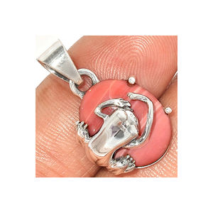 Bijoux pendentifs en argent sterling 925 de grande forme ovale en opale rose australienne à vendre au meilleur prix OEM ODM - Product Image 1