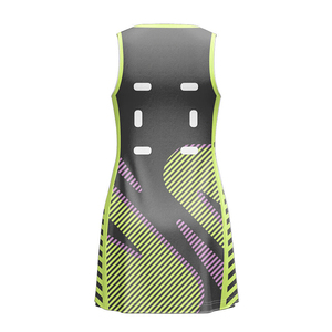 Women's Yellow Blue Sublimated Netball <b>Dress</b> Seamless Polyester Sportwear Casual <b>Dress</b> for Adults - Product Image 6