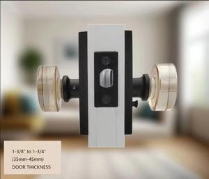 Black with Clear <b>Glass</b> <b>Door</b> <b>Knob</b> Crystal Look Handle for Interior Use Ideal for Bedroom Office Durable and Decorative Design - Product Image 2