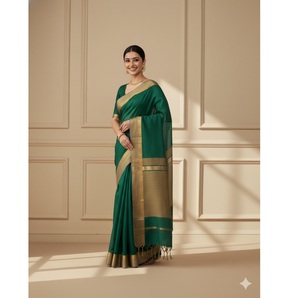 Magnifique sari en soie Tussar multicolore pour femmes, confectionné avec des détails artistiques et un tissu fluide et doux, provenant d'Inde - Product Image 5