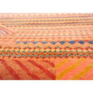 Manchaha Geometric Pattern Hand Knotted Wool & Bamboo <b>Silk</b> Rug <b>Red</b> & Orange-For Home Use Les-2267 - Product Image 3