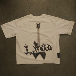 เสื้อยืดโอเวอร์ไซส์ผ้าคอตตอน100% ซักแบบวินเทจผ้าพิมพ์ลายโลโก้ออกแบบได้ตามต้องการ - Product Image 2