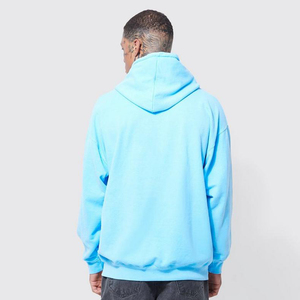 Sweat-shirts pour hommes en coton lourd délavé à l'acide avec impression graphique vintage, logo personnalisé, style streetwear - Product Image 2