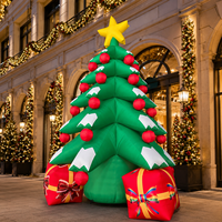 Décoration de sapin de Noël gonflable géant avec boîtes cadeaux |   Présentoir de vacances personnalisé en tissu Oxford pour événements commerciaux