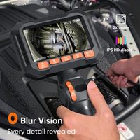 Endoscope industriel électronique 360° en gros pour usine °   Caméra endoscopique Full HD avec écran IPS 4,3 pouces, outil de réparation bidirectionnel