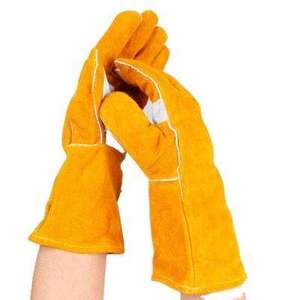 ถุงมือหนังสำหรับผู้ชายหรือผู้หญิง, หนังวัวไม่ซีด, สำหรับทำสวนก่อสร้าง, เชื่อม, งานสวน, คนขับ - Product Image 1