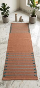 Tapete de Ejercicio Rectangular Contemporáneo de Chenilla con Patrón Impreso, Base de Goma Antideslizante, Grosor Medio, para Uso Doméstico - Product Image 5