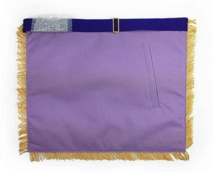 Bán Buôn Tùy Chỉnh Thiết Kế Masonic Thạc Sĩ Tạp dề Thạc Sĩ Màu Xanh Lodge Thêu Thủ Công Mỹ Nghệ Trắng Tím Vàng Fringe OEM Dịch Vụ - Product Image 5