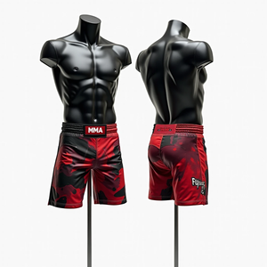 กางเกงขาสั้นต่อสู้แบบ MMA แห้งเร็วน้ำหนักเบายืดพิมพ์ดิจิตอลออกแบบได้ตามต้องการสำหรับฝึกออกกำลัง - Product Image 2