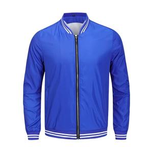 แจ็คเก็ตเวอร์ซิตี้คุณภาพสูงแบบกำหนดเอง สไตล์สปอร์ต แขนยาว สำหรับฤดูใบไม้ผลิ ใช้เป็นเสื้อแจ็คเก็ตกันลมแบบมีซิปสำหรับทำงาน - Product Image 1