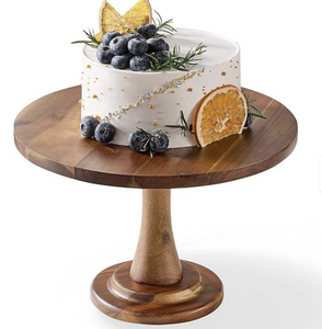 Soporte para Pastel de Madera Natural Marrón de Tendencia, Hecho a Mano, Ecológico, Diseño Antiadherente, Artesanía Tayyab, Decoración del Hogar, Mesas de Postres para Eventos - Product Image 5