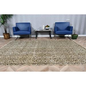 Tapis turc vintage 5,7x8,6 pi (175x263 cm), tapis persan brun - Product Image 2
