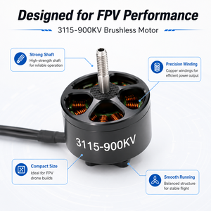 มอเตอร์ไร้แปรงถ่าน FPV 3115 900KV แรงบิดสูง ระยะไกล สำหรับโดรน UAV แข่ง FPV ฟรีสไตล์ - Product Image 3