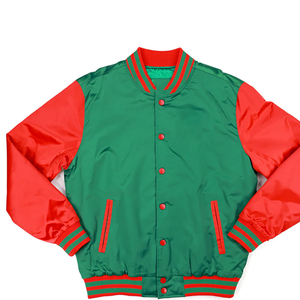 Chaqueta Bomber Elite de Primavera, Dos Tonos, Lana Premium, Corte Personalizado, Estilo Urbano, Cálida, para Hombre |   Frontal Esencial de Primera Clase para Primavera - Product Image 1