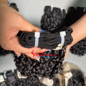 Machine d'extensions de cheveux humains vierges Remy vietnamiens à donneur unique de luxe Double trame 100g vapeur pour-Natural Wave Super - Product Image 3