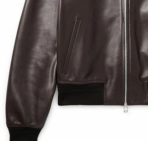 OEM Customized Outdoor Vintage Smooth Monochrome Waterproof <b>Men</b> <b>Leather</b> <b>Jacket</b> - Product Image 6