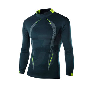 Jersey de compresión personalizado cuello redondo para hombre secado rápido nuevo diseño logotipo longitud corta algodón/fibra de bambú patrón sólido verano corto - Product Image 1