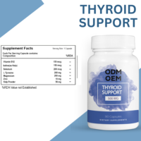 Capsules à base de plantes pour le soutien de la thyroïde, marque privée, avec magnésium et zinc, 90 capsules/flacon, pour hommes et femmes, sauf femmes enceintes