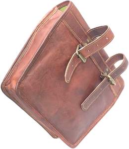 Alforjas de motocicleta de cuero PU marrón Sportscaster, juego de tres Alforjas para viajes, bolsas y estuches de propósito especial - Product Image 1