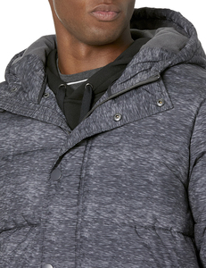 Logotipo personalizado impreso al aire libre pulóver hombres chaquetas acolchadas tela de invierno con cuello con capucha precio - Product Image 6