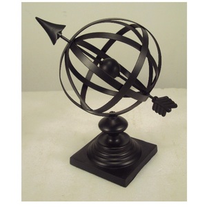Nickel Finished Iron Wire <b>World</b> <b>Globe</b> Sculpture For Home Office Table Top Decorative - Product Image 6