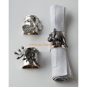 Anillos de sujeción de tejido de Metal pulido Dorado de la más alta calidad, decoración de mesa de diseño estándar, servilletero de lujo, precio asequible - Product Image 4